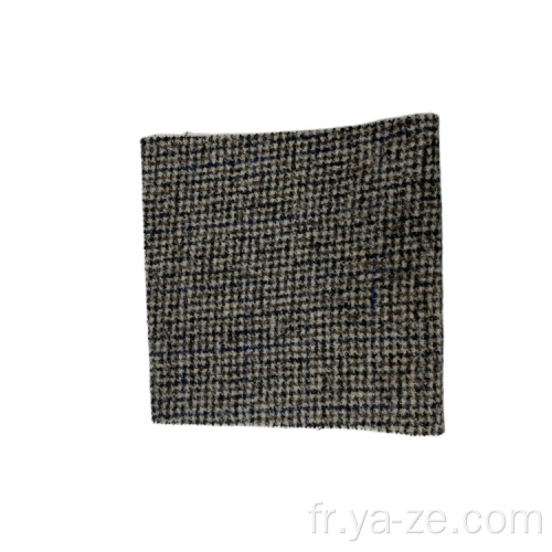 80% laine 20% Poly Double face Tweed Plaid tissu